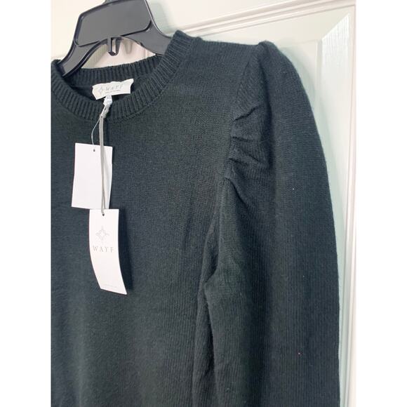 WAYF Womens Lola Sweaterdress Mock Neck Mini black dress size S NWT - Picture 4 of 6